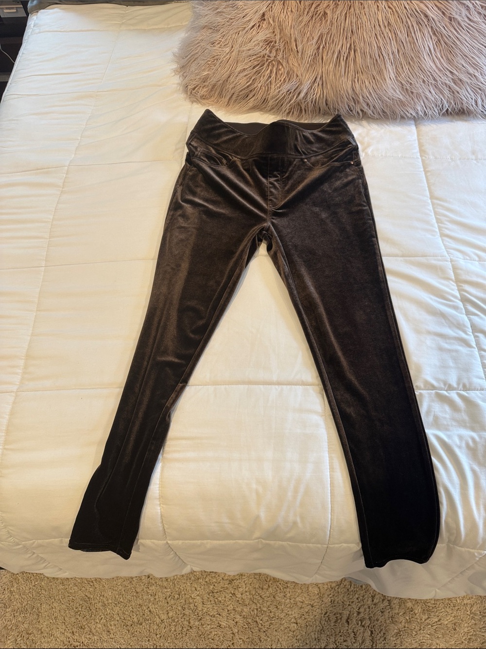 Seven7 Brown Velvet Leggings size M